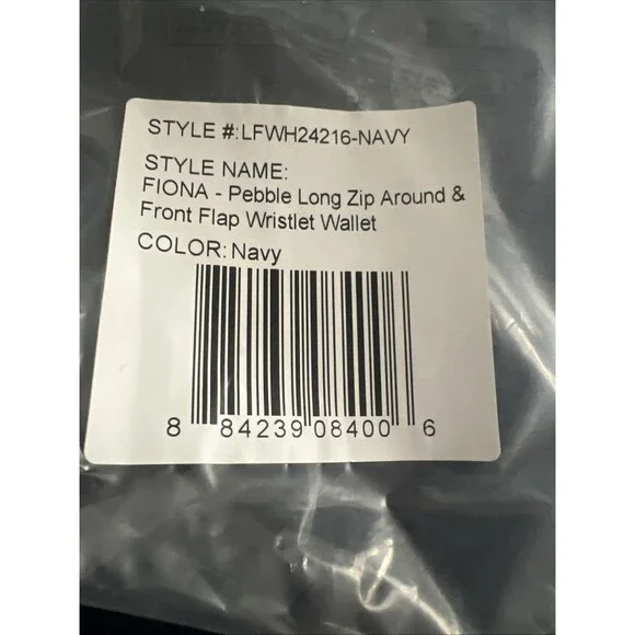 London Fog Fiona Long Zip & Front Flap Wristlet Wallet Blue NWTS - Picture 4 of 13